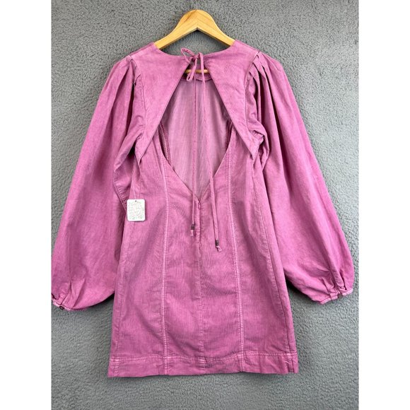 NWT Free People Pink Corduroy Starlight Mini Dress Size 0 - Picture 2 of 10